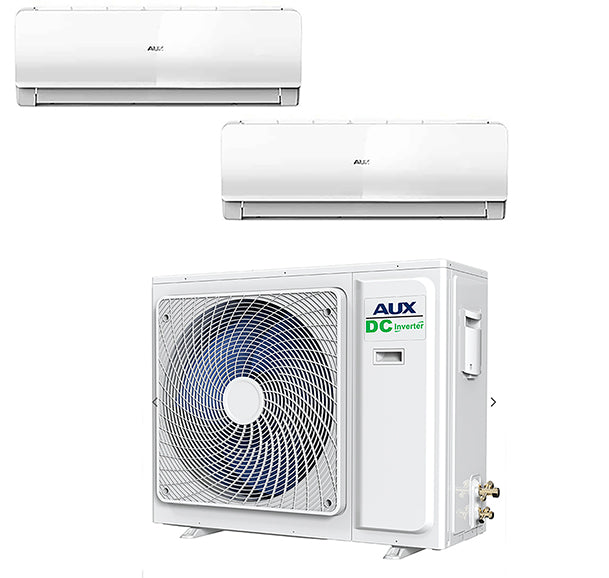 CLIMATIZZATORE DUAL 9+9 AUX DC INVERTER GAS R-32 A++A+ WI-FI READY  CON UNITA' ESTERNA AM2-H14/4DR3C