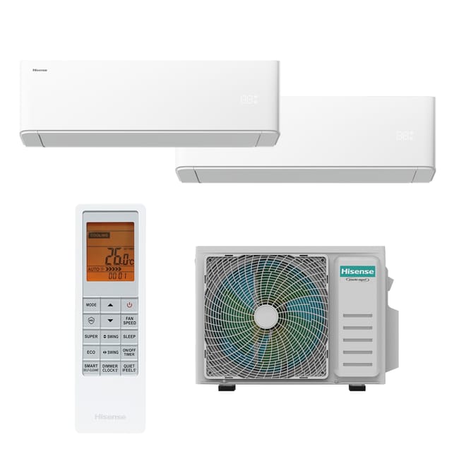 CLIMATIZZATORE DUAL 12+12 HISENSE UNI  HB WI FI INTEGRATO R 32 A++A+ 2AMW42U4RGC